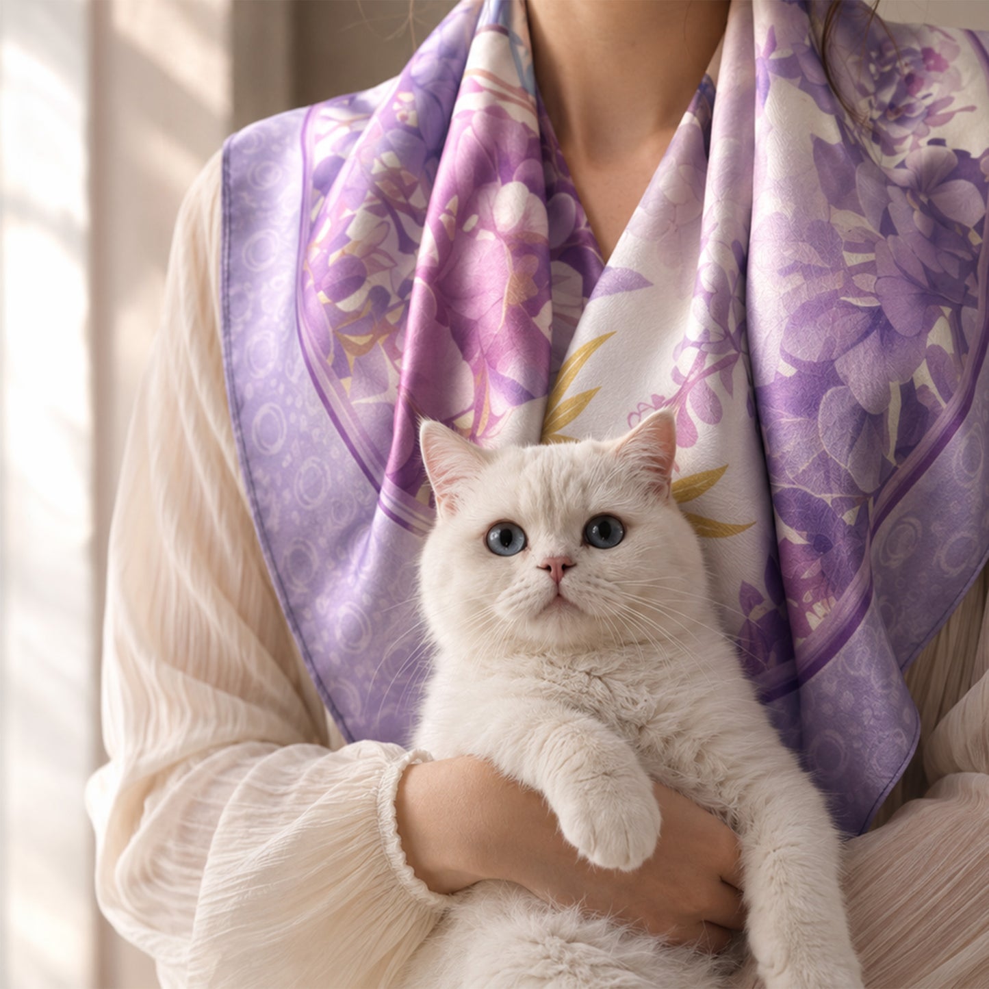 The Serene Bloom scarf 90