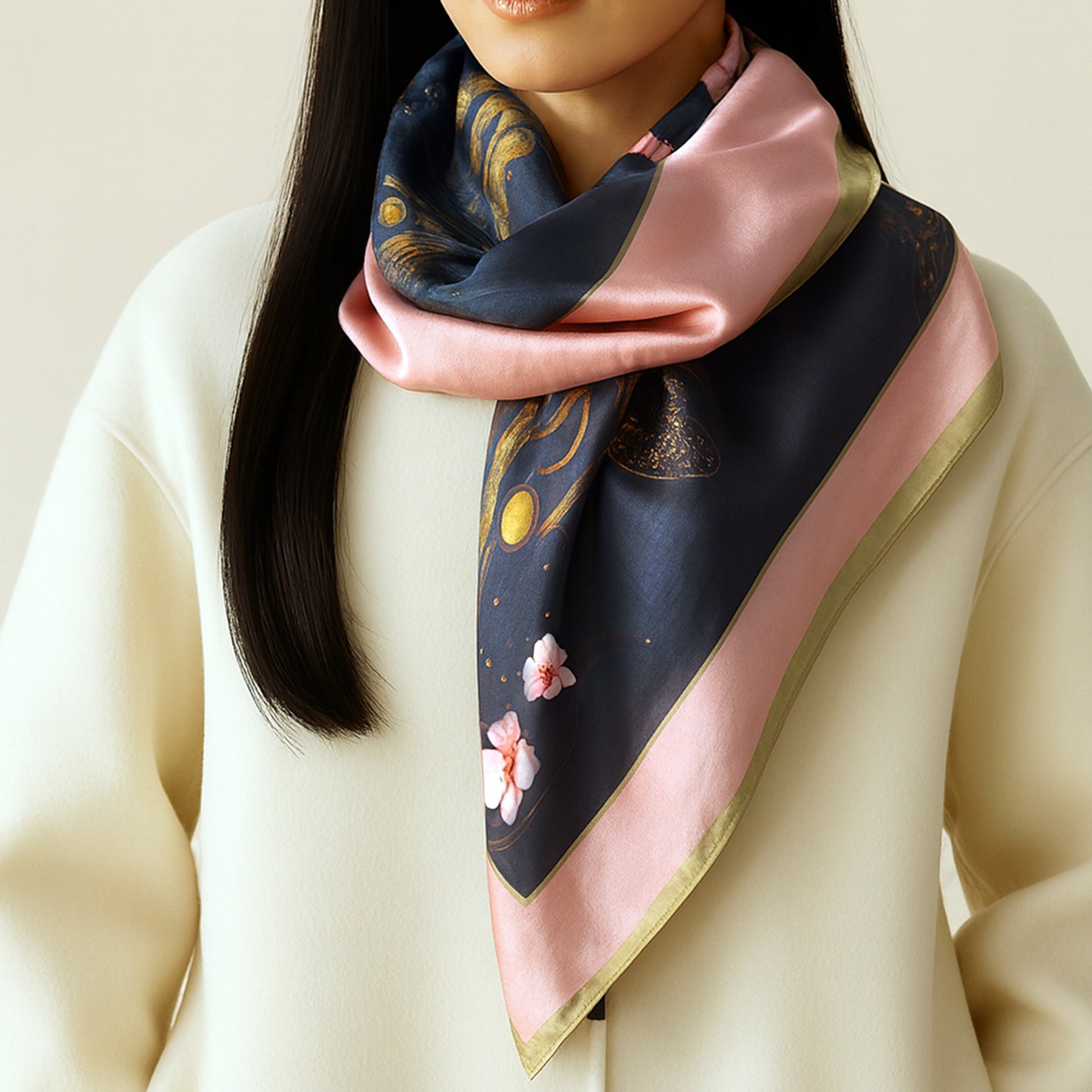 Sleeping Under Sakura scarf 90