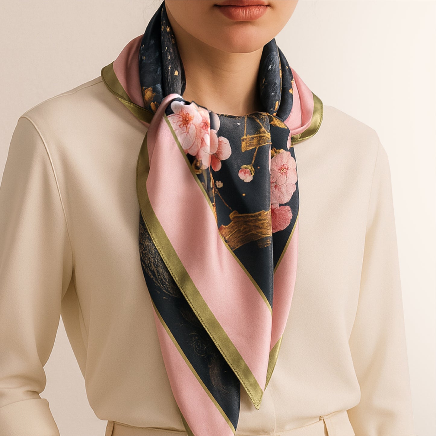 Sleeping Under Sakura scarf 90