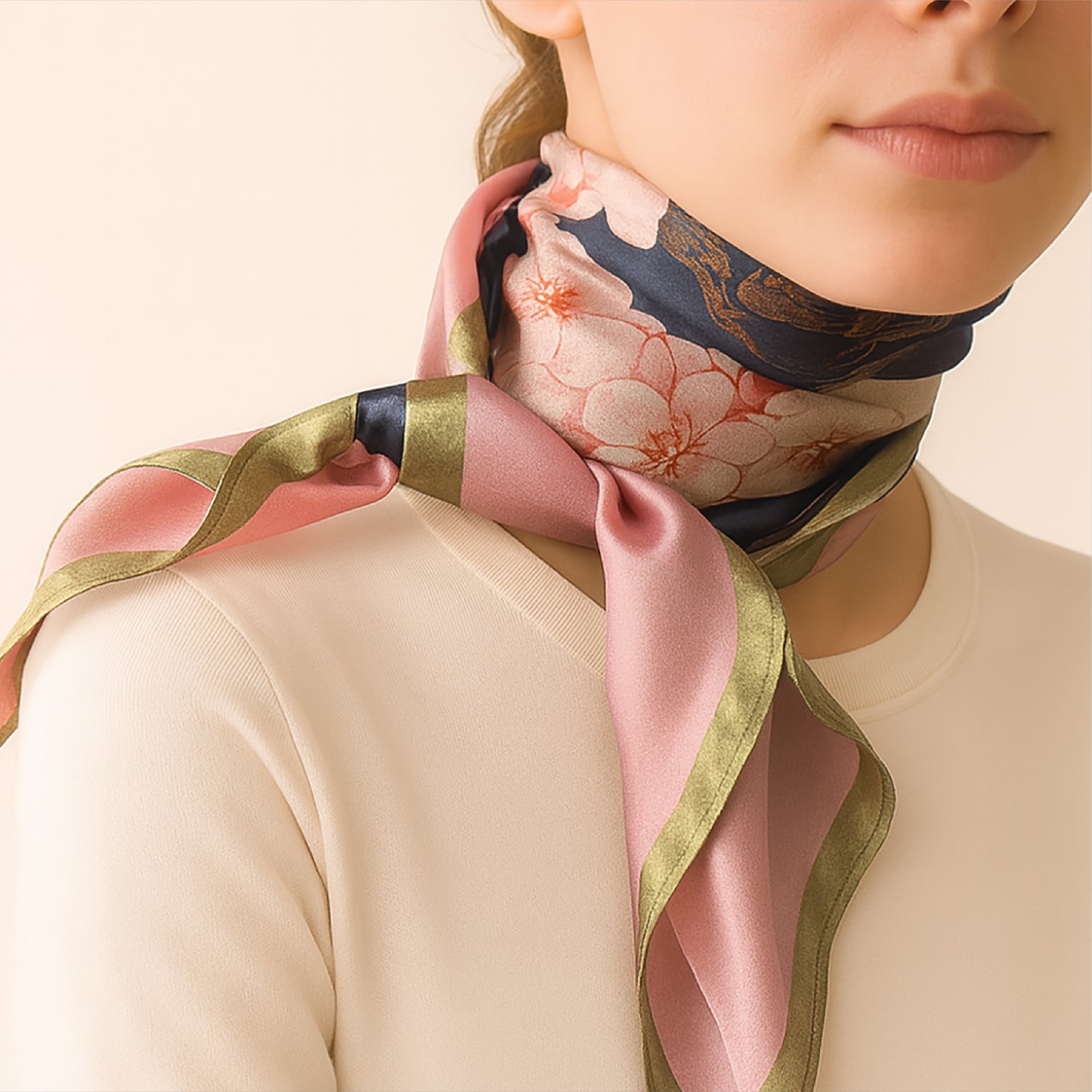 Sleeping Under Sakura scarf 90